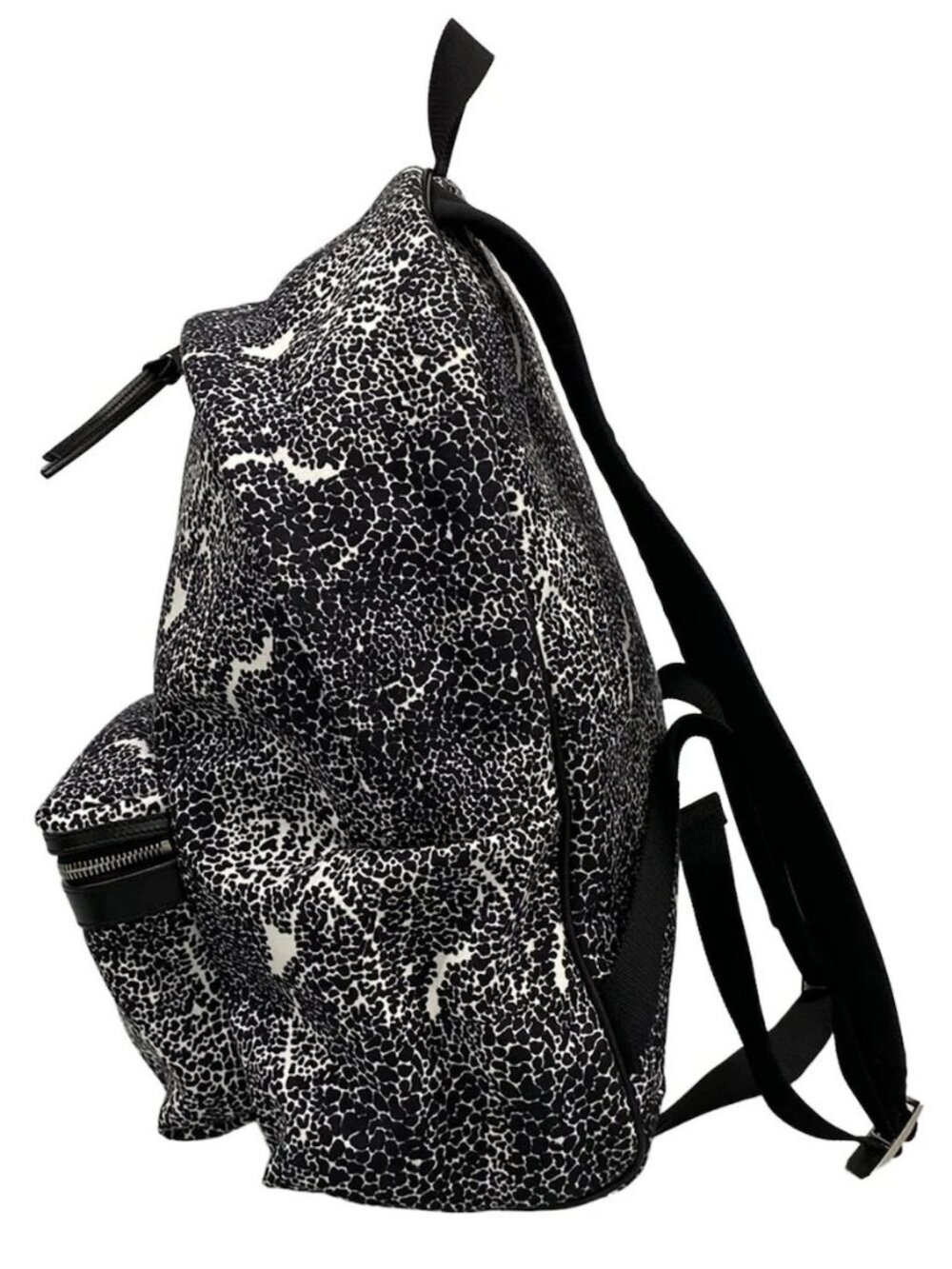 SAINT LAURENT PARIS Classic Hunter Backpack 326865 Black White Nylon Backpack - Picture 6 of 15
